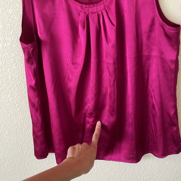 Chico’s Metallic Pink Blazer Cardigan Jacket Sz 1 W/Tank Barbiecore Career Top - Picture 16 of 16